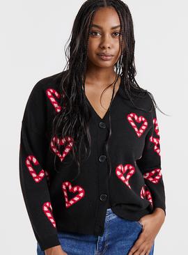 SIMPLY BE Printed Boyfriend Cardigan