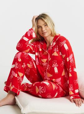 SIMPLY BE Pretty Secrets Supersoft Button Through Pyjama Set