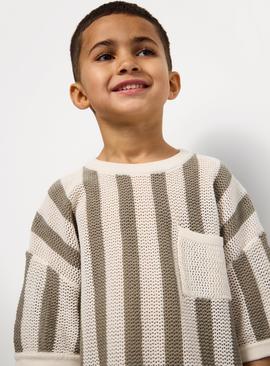 Stripe Knitted T-Shirt