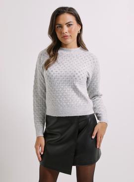 DOROTHY PERKINS Grey Pointelle Jumper