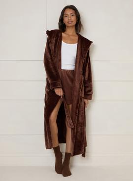 DOROTHY PERKINS Velour Hooded Dressing Gown