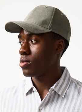 Khaki Faux Suede Cap One Size