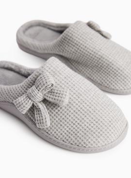 Grey Sparkle Textured Cupsole Mule