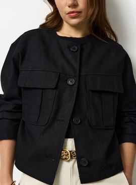 Cropped Linen Shacket