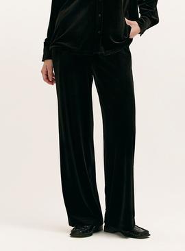 FINERY Kenzie Velvet Trousers Black
