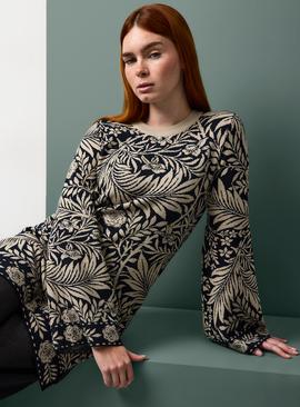 Tu x Morris & Co. Intarsia Print Knitted Tunic