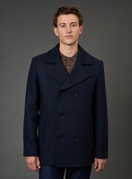 BURTON Navy Signature Wool Blend Peacoat