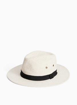 Linen Look Neutral Safari Hat