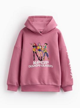 Pink KPop Demon Hunters Graphic Hoodie