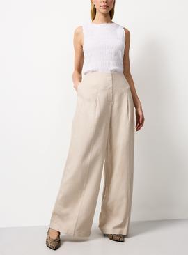 Ultra Wide Leg Linen Trousers