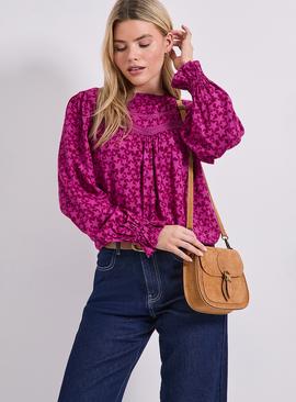 DOROTHY PERKINS Lace Detail Printed Boho Blouse