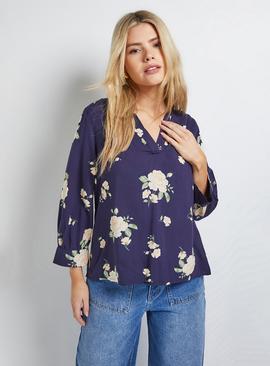 DOROTHY PERKINS Navy Floral Printed Overhead Shirt