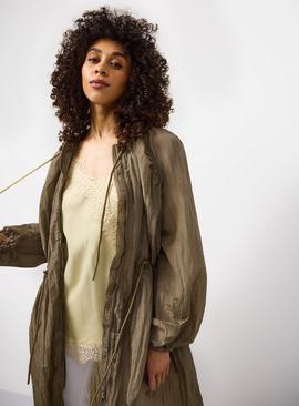 Khaki Shimmer Technical Windbreaker