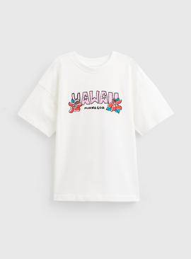 White Hawaii Graphic T-Shirt