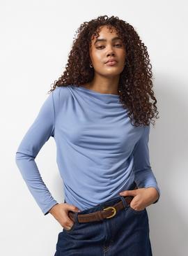 Draped Cowl Neck Top