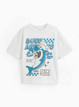 White Buon Appetito Graphic T-Shirt