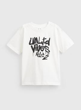 White Graffiti Graphic T-Shirt