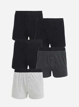 JACAMO 5 Pack Loose Boxers Grey Mix