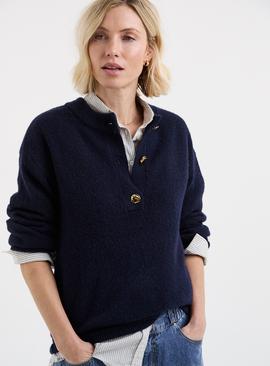 JD WILLIAMS Classic Henley Button Knit Jumper