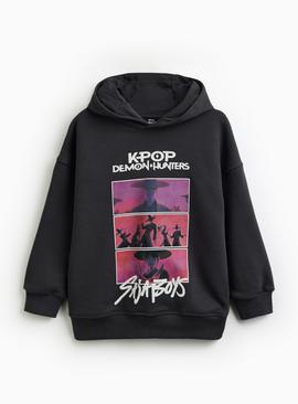 Black KPop Demon Hunters Graphic Hoodie