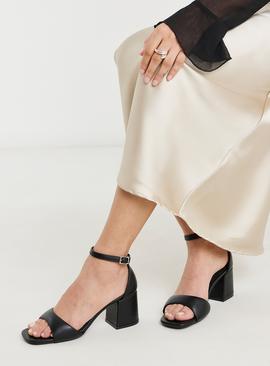 SIMPLY BE Barely There Heeled Sandal Wide Fit Black
