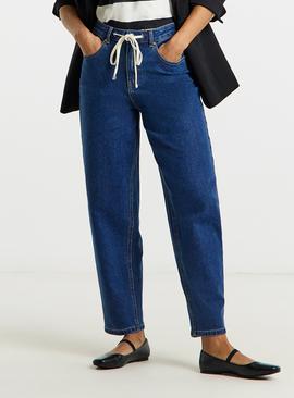 SIMPLY BE Tie Front Barrel Leg Jean