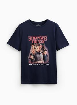 Navy Stranger Things Graphic T-Shirt