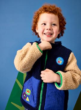 JOJO MAMAN BÉBÉ Colour Block Fleece Jacket