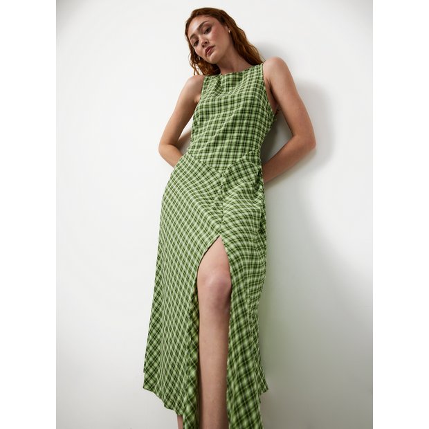 green check summer dress Buy Checked Print Asymmetric Hem Sleeveless Midaxi 10 | Midaxi dresses DOLCE VITA DROP 4
