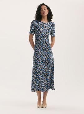 FINERY Marie Dress Navy Floral
