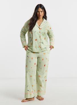 SIMPLY BE Printed Revere Breakfast Print Pyjama Set