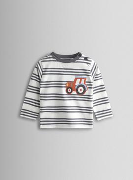 Jojo Maman Bébé Tractor Pocket Applique T Shirt