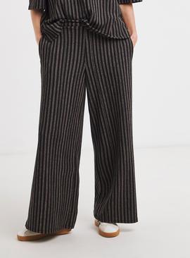 JD WILLIAMS Textured Jersey Stripe Wide Leg Trouser