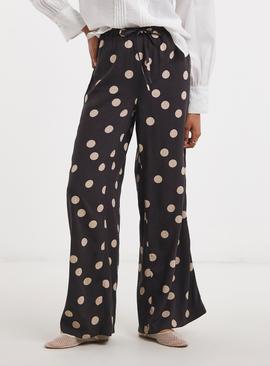 SIMPLY BE Chocolate Spot Linen Trouser