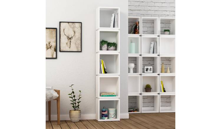 Decortie Multi Particleboard Bookcase - White