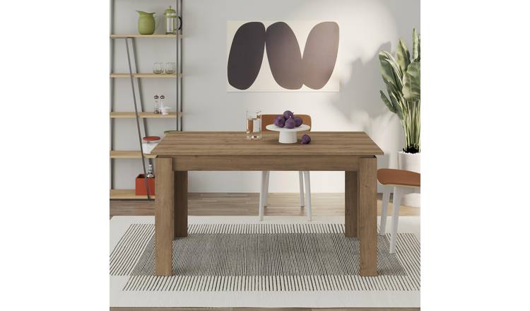 Decortie Tolmen Extendable Wood-Effect Dining Table - Dark Oak