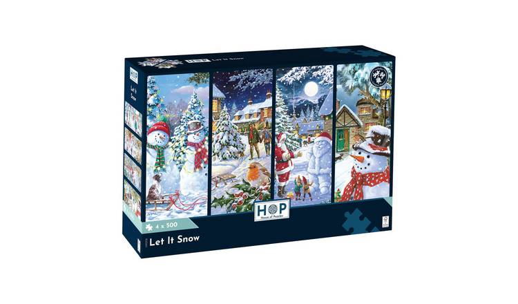 The House of Puzzles Let It Snow - 4 x 500 Piece Jigsaw Puzzles