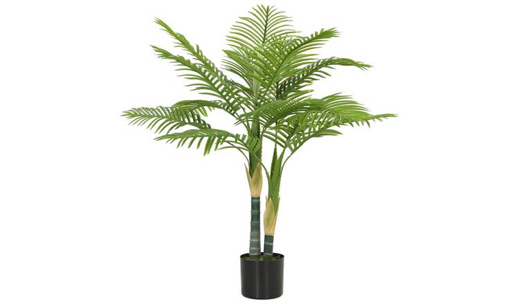 HOMCOM 3FT Artificial Palm Tree with UV-resistant and Moss Effect- Green
