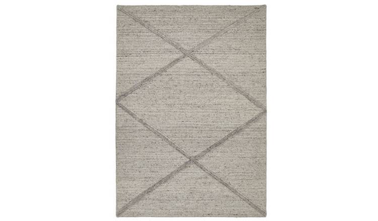Mega Flooring Grey Handmade Geometric Rug - 120 x 170cm