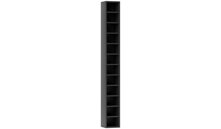 HOMCOM CD Storage Tower 12 Tiers - Black