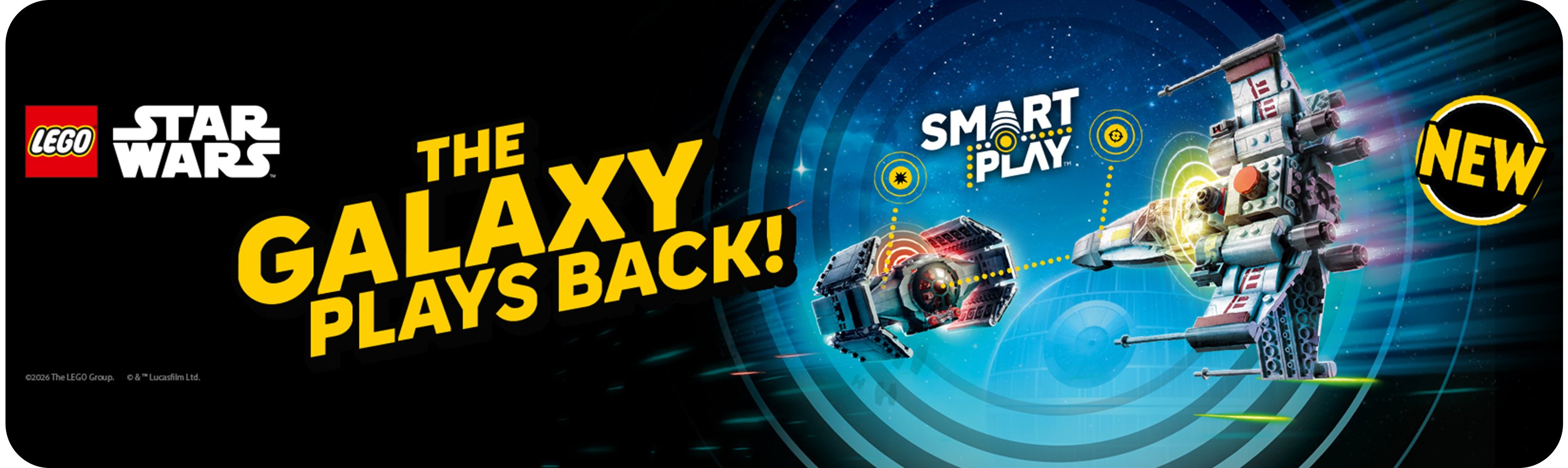 LEGO® Star Wars. The galaxy plays back. Smart play.