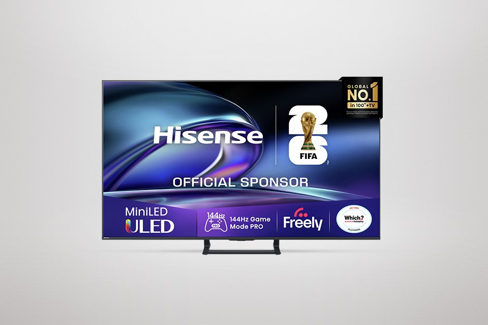 Hisense 55 Inch 55E8QTUK Smart 4K UHD HDR Mini LED Freely TV.