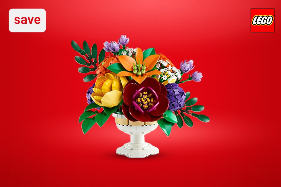 Save up to 25% on selected LEGO® sets. Build joy this Mother's Day.