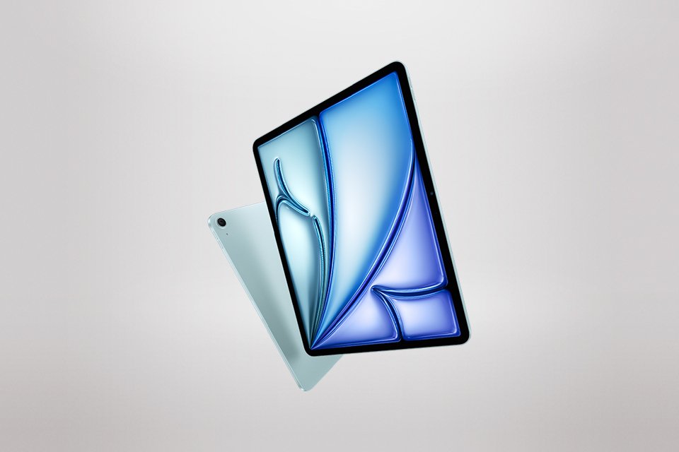 iPad Air. Now supercharged by M4. Built for Apple Intelligence. iPad Air, now supercharged by the Apple M4 chip. Powerfully capable and affordable. It features a stunning Liquid Retina display, a 12MP Center Stage front camera for great video calls, iPadOS, and blazing-fast Wi-Fi 72 and 5G.3 And it works with Apple Pencil Pro, Magic Keyboard for iPad Air and more, so you can multitask, study, work, play and create with ease. 