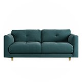 Habitat Emely Fabric 2 Seater Sofa - Teal - Ash Leg.
