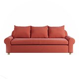 Habitat Whitby Fabric 4 Seater Sofa - Papaya - Ash Leg.