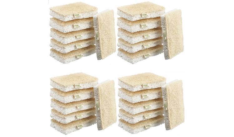 Cooks Professional Set of Biodegradable Eco Sponge Scourers - 24 Pack