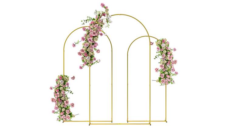 Outsunny Wedding Arch Frame Set - Gold