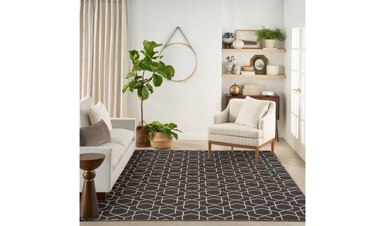 Mega Flooring Black Modern Abstract Rug - 152 x 213cm