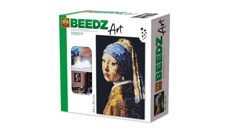 SES Creative Beedz Art Vermeer Girl with a Pearl Earring Kids Craft Set